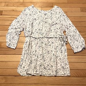 Motherhood Maternity 3/4 Sleeve shirt - black & white leaf print